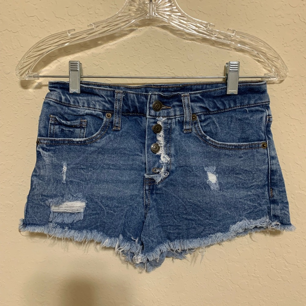 Wild Fable High-rise Blue Denim Women Shorts